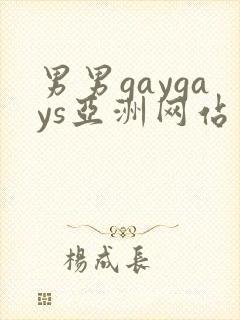 男男gaygays亚洲网站