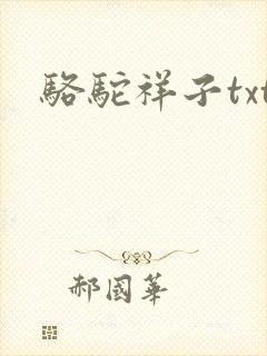 骆驼祥子txt
