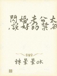 闪婚老公太凶猛,说好的禁欲呢