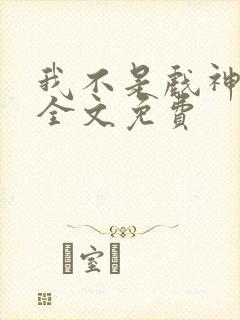 我不是戏神小说全文免费封面