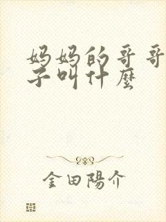 妈妈的哥哥的孙子叫什么