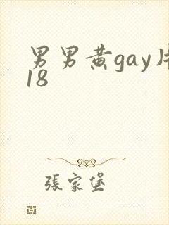 男男黄gay片18封面