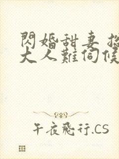 闪婚甜妻 总裁大人难伺候封面