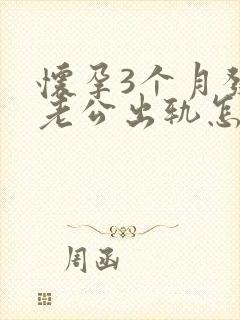 怀孕3个月发现老公出轨怎么办