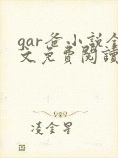 gar爸小说全文免费阅读最新章节