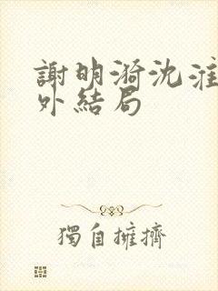 谢明漪沈淮舟番外结局封面