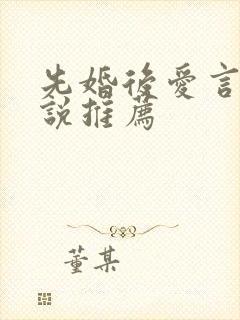 先婚后爱言情小说推荐
