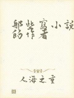 那些写小说进去的作者