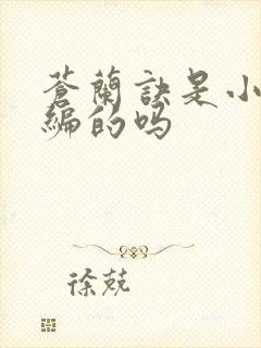 苍兰诀是小说改编的吗