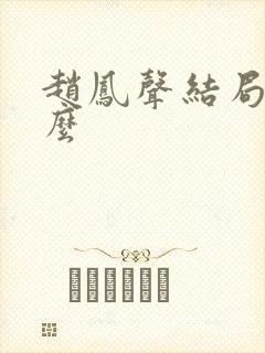 赵凤声结局是什么