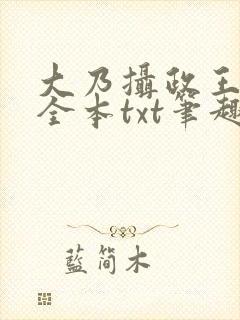 大乃摄政王被开全本txt笔趣阁最新章封面