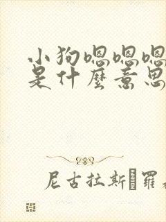 小狗嗯嗯嗯的叫是什么意思