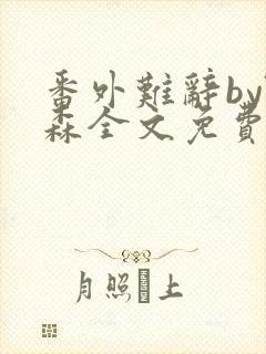 番外难辞by阮森全文免费阅读封面