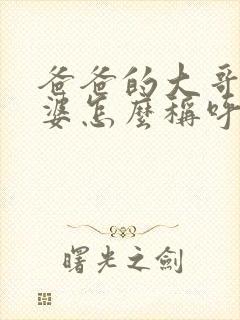 爸爸的大哥的老婆怎么称呼