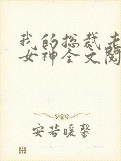 我的总裁老婆是女神全文阅读