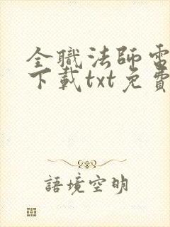 全职法师电子书下载txt免费下载