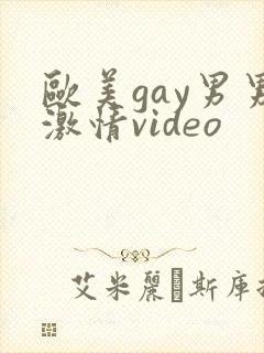 欧美gay男男激情video