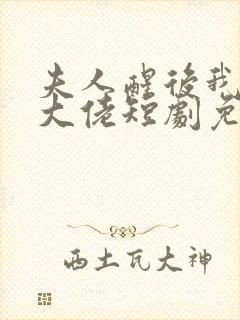 夫人醒后我成了大佬短剧免费观看全集封面