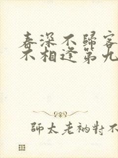 春深不归客清梦不相逢第九章