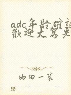 adc年龄确认欢迎大驾光临小说