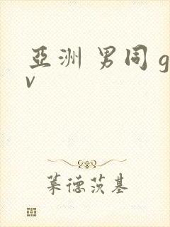亚洲 男同 gv