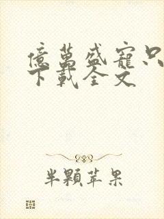 亿万盛宠只为你下载全文封面