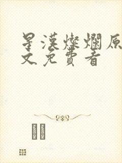 星汉灿烂原著全文免费看
