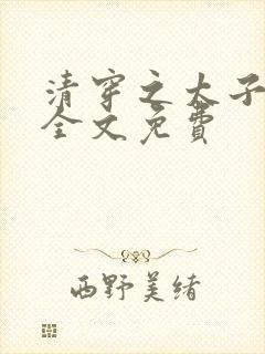 清穿之太子娇妃全文免费