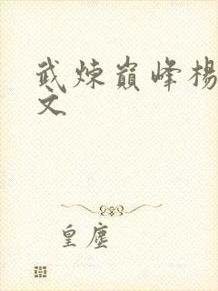 武炼巅峰杨开全文