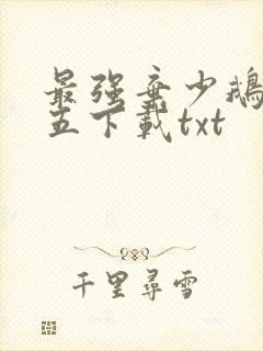 最强弃少鹅是老五下载txt