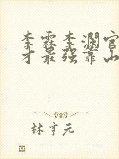 李霖李澜官场奇才最强靠山竟是我自己
