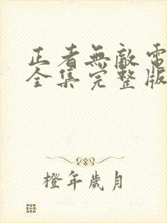 正者无敌电视剧全集完整版免费