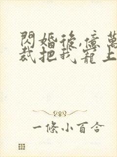 闪婚后,亿万总裁把我宠上天