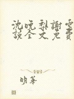 沈晚梨谢云迟小说全文免费阅读