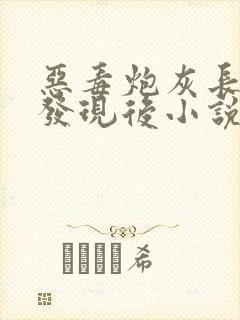 恶毒炮灰长批被发现后小说封面