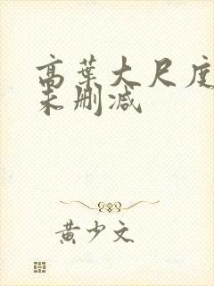高叶大尺度做爰未删减