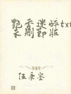 艳香迷醉txt未删节版