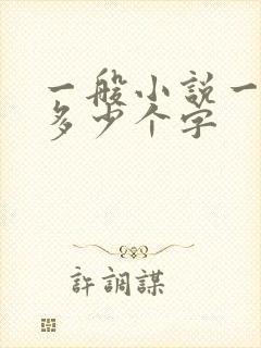 一般小说一章有多少个字