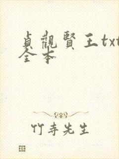 贞观贤王txt全本