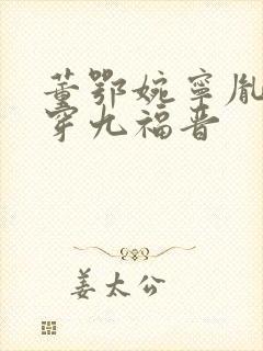 董鄂婉宁胤禟清穿九福晋