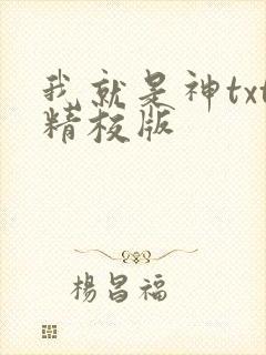 我就是神txt精校版