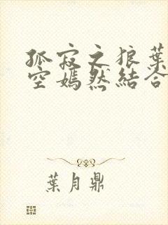 孤寂之狼叶凡司空嫣然结合