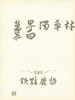 万界独尊林枫苏慕白