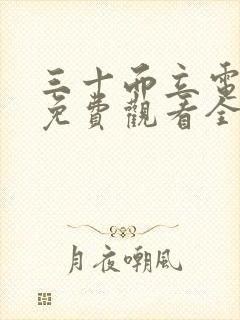 三十而立电视剧免费观看全集剧情