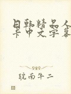 日韩精品人妻不卡中文字幕