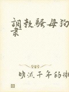 调教骚母狗贱奴隶