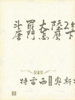 斗罗大陆2绝世唐门怎么下载封面