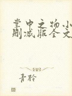 掌中之物小说无删减版全文阅读