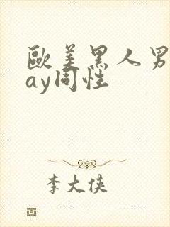 欧美黑人男男gay同性