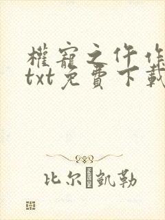 权宠之仵作医妃txt免费下载